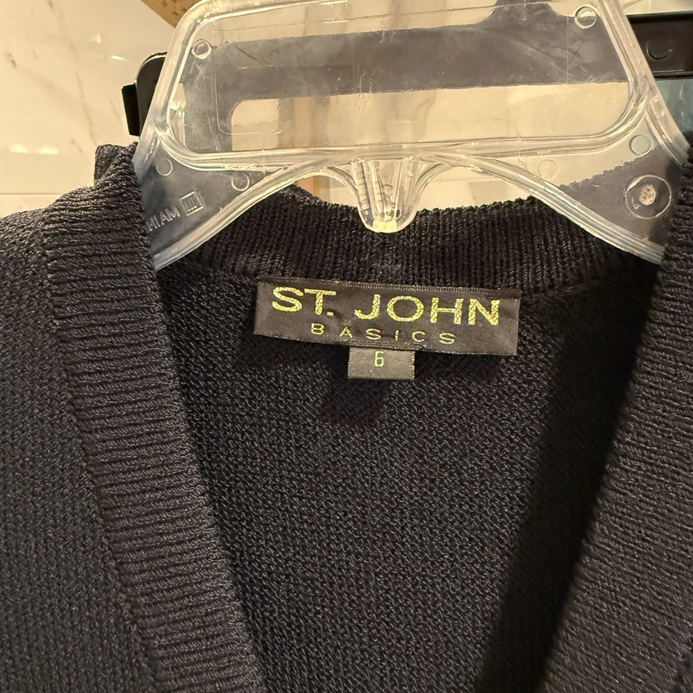 St. John Black Pantsuit Timeless Elegance